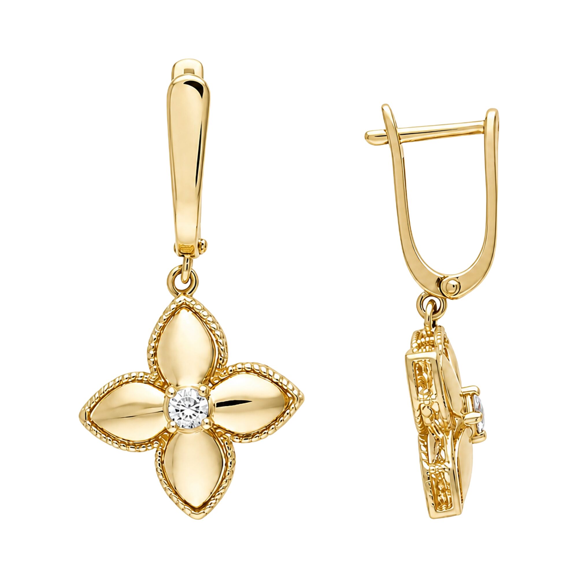 Серьги, золото, 585, 4.6г, 63160, изображение 2 | GoldMarket.kz