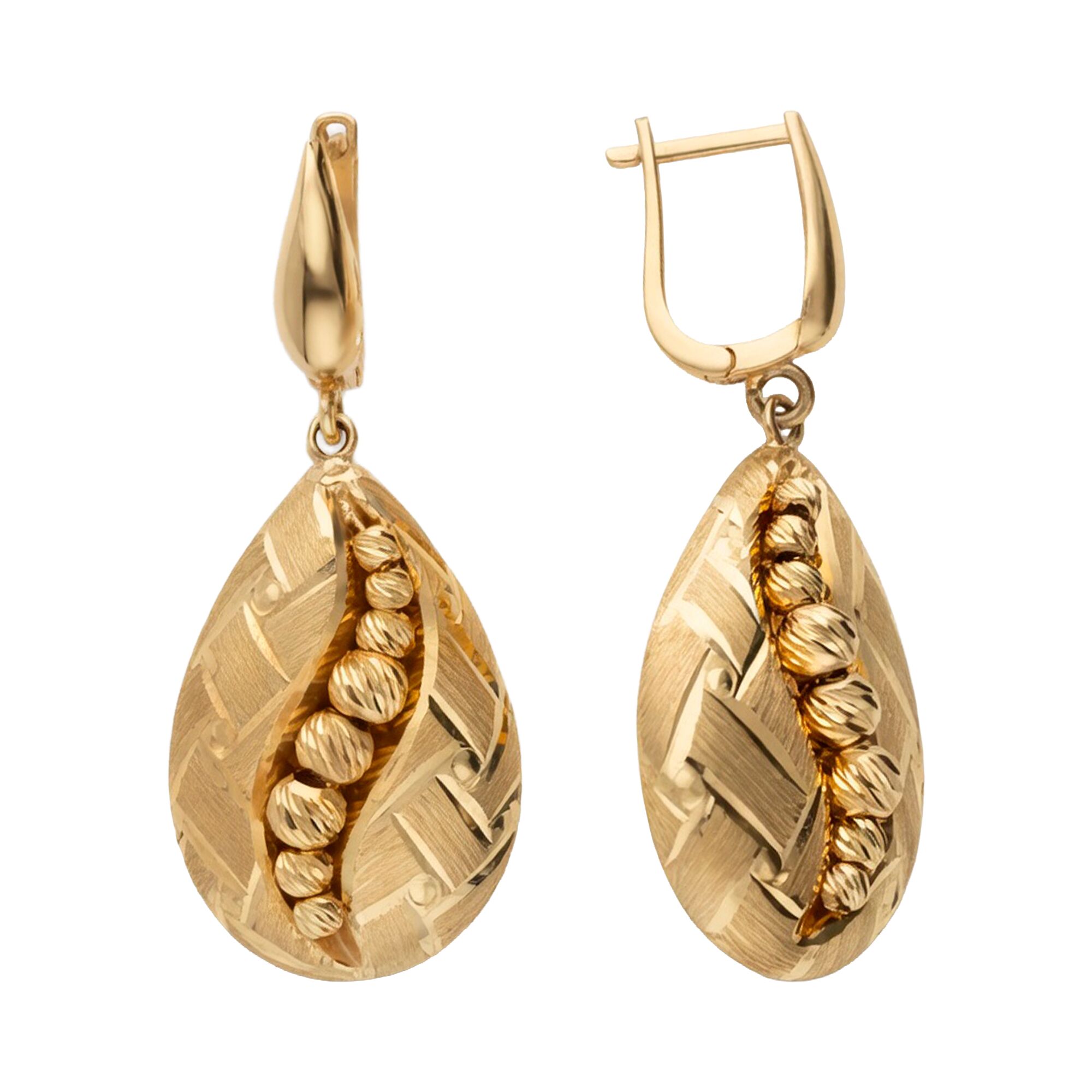 Серьги, золото, 585, 7.09г, 63429, изображение 2 | GoldMarket.kz