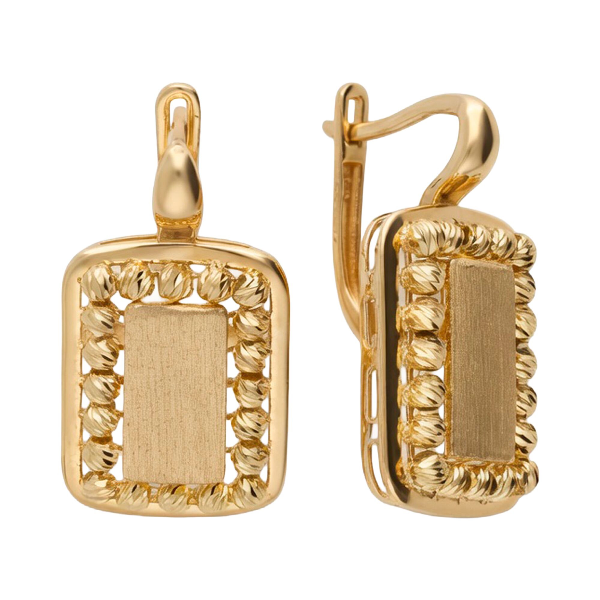 Серьги, золото, 585, 7.98г, 63433, изображение 2 | GoldMarket.kz