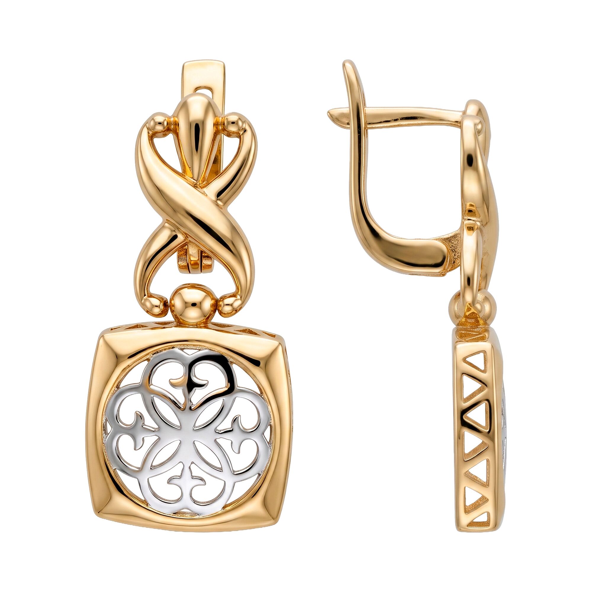 Серьги, золото, 585, 7.87г, 63464, изображение 2 | GoldMarket.kz