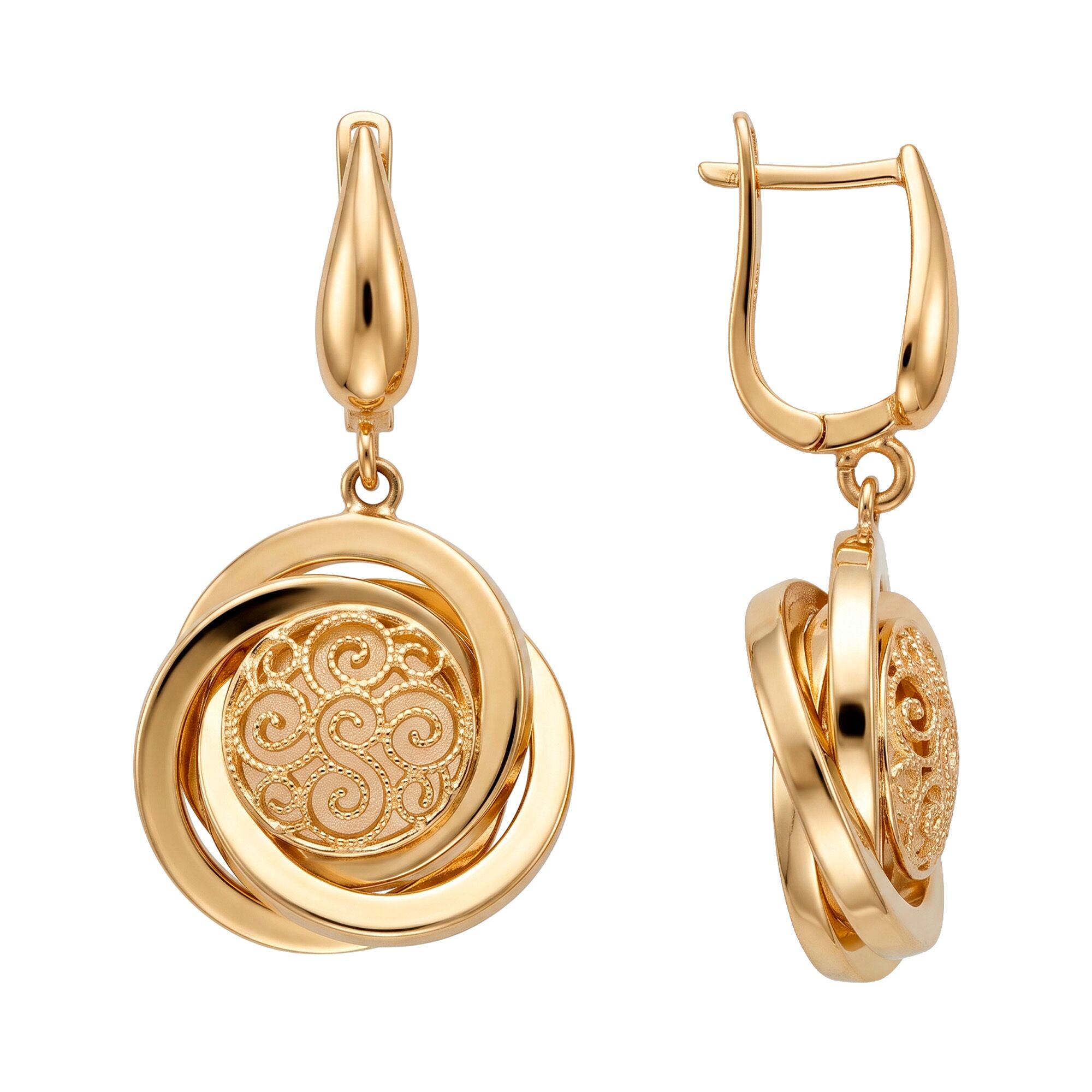 Серьги, золото, 585, 5.91г, 63469, изображение 2 | GoldMarket.kz
