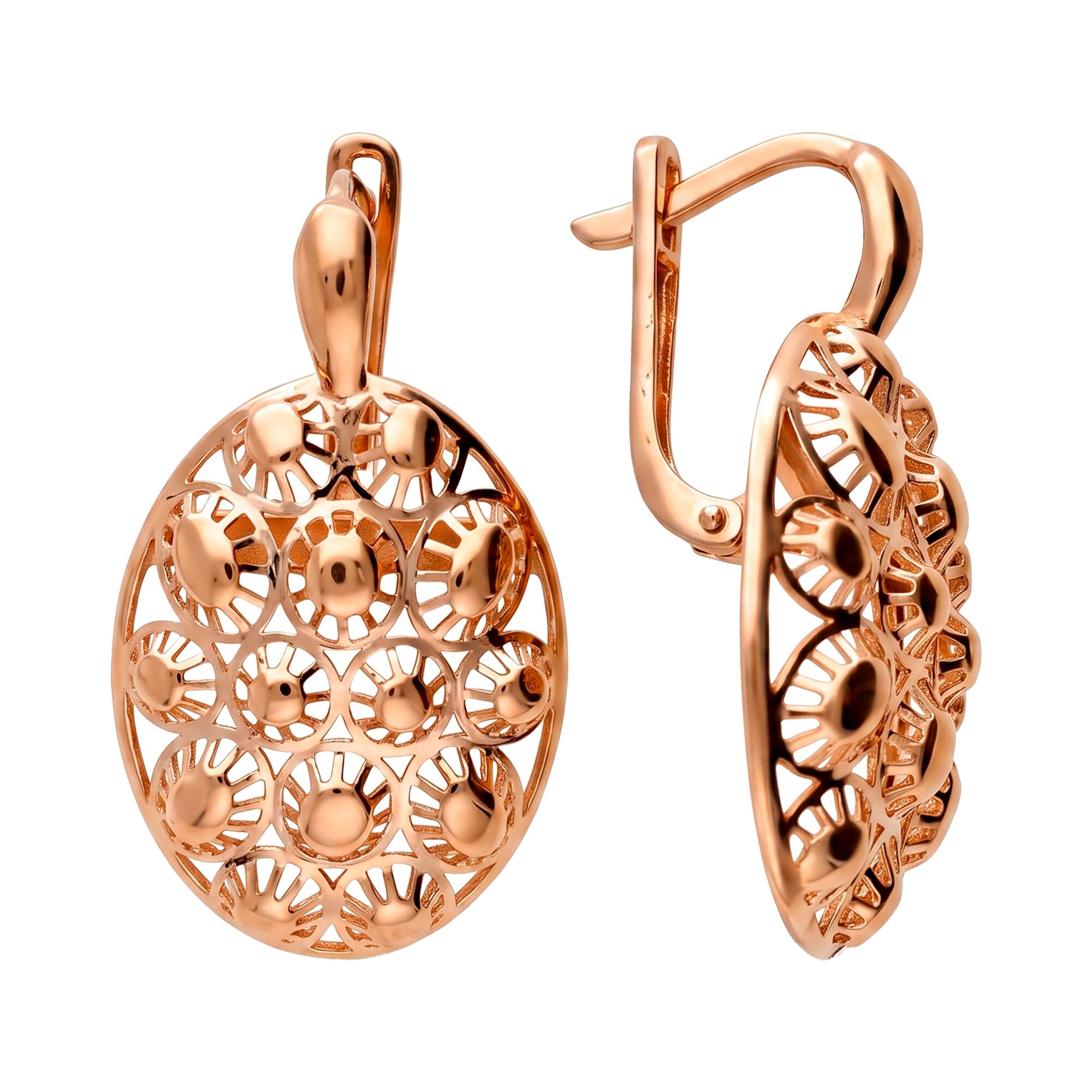 Серьги, золото, 585, 5.67г, 64123, изображение 2 | GoldMarket.kz