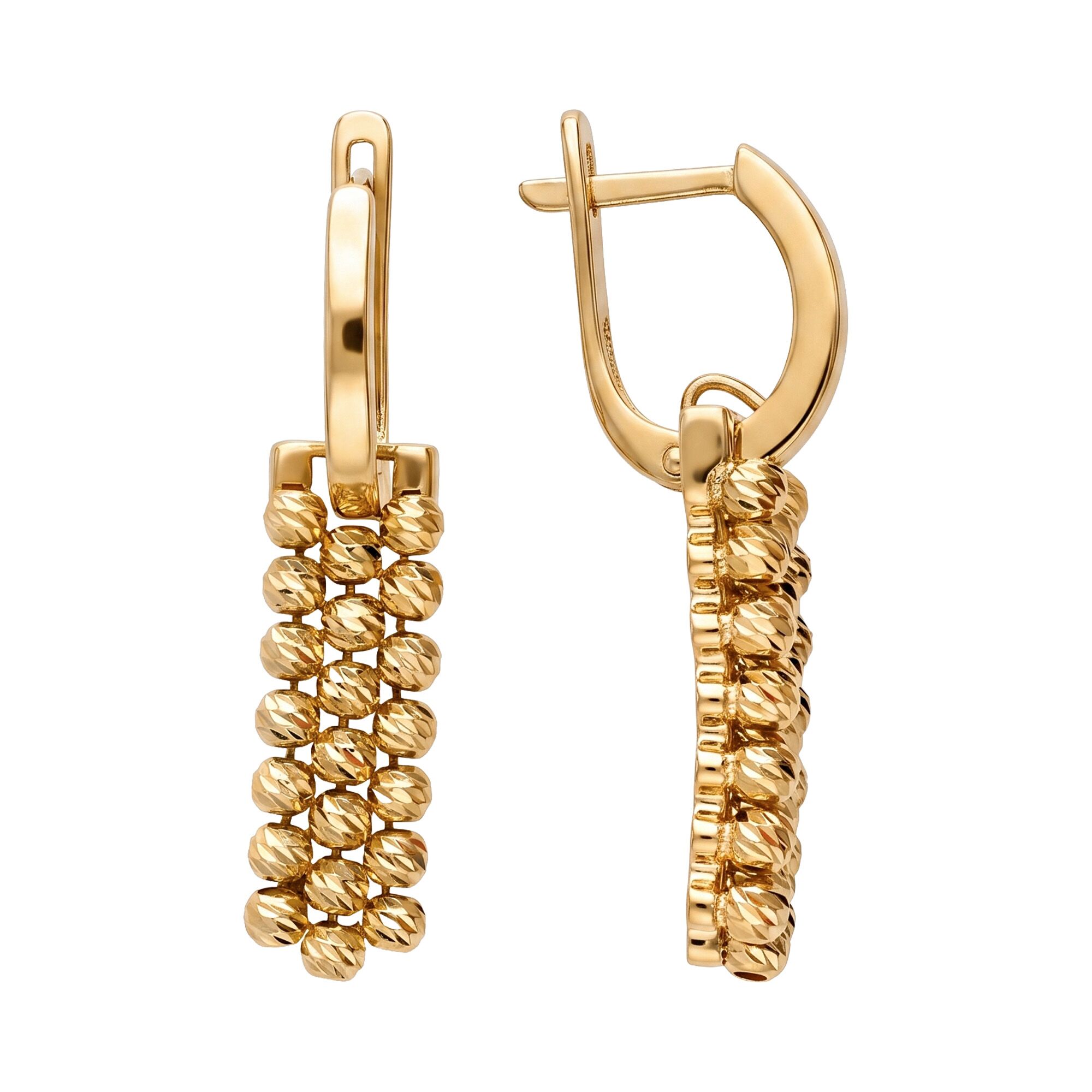 Серьги, золото, 585, 6.51г, 65410, изображение 2 | GoldMarket.kz