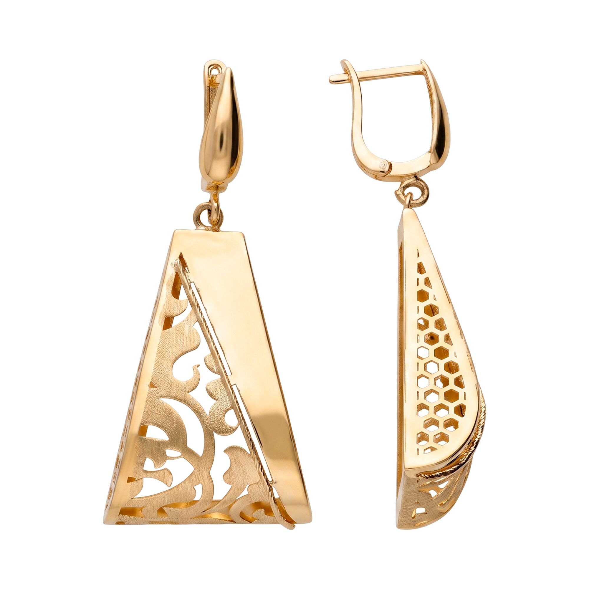 Серьги, золото, 585, 6.75г, 65411, изображение 2 | GoldMarket.kz