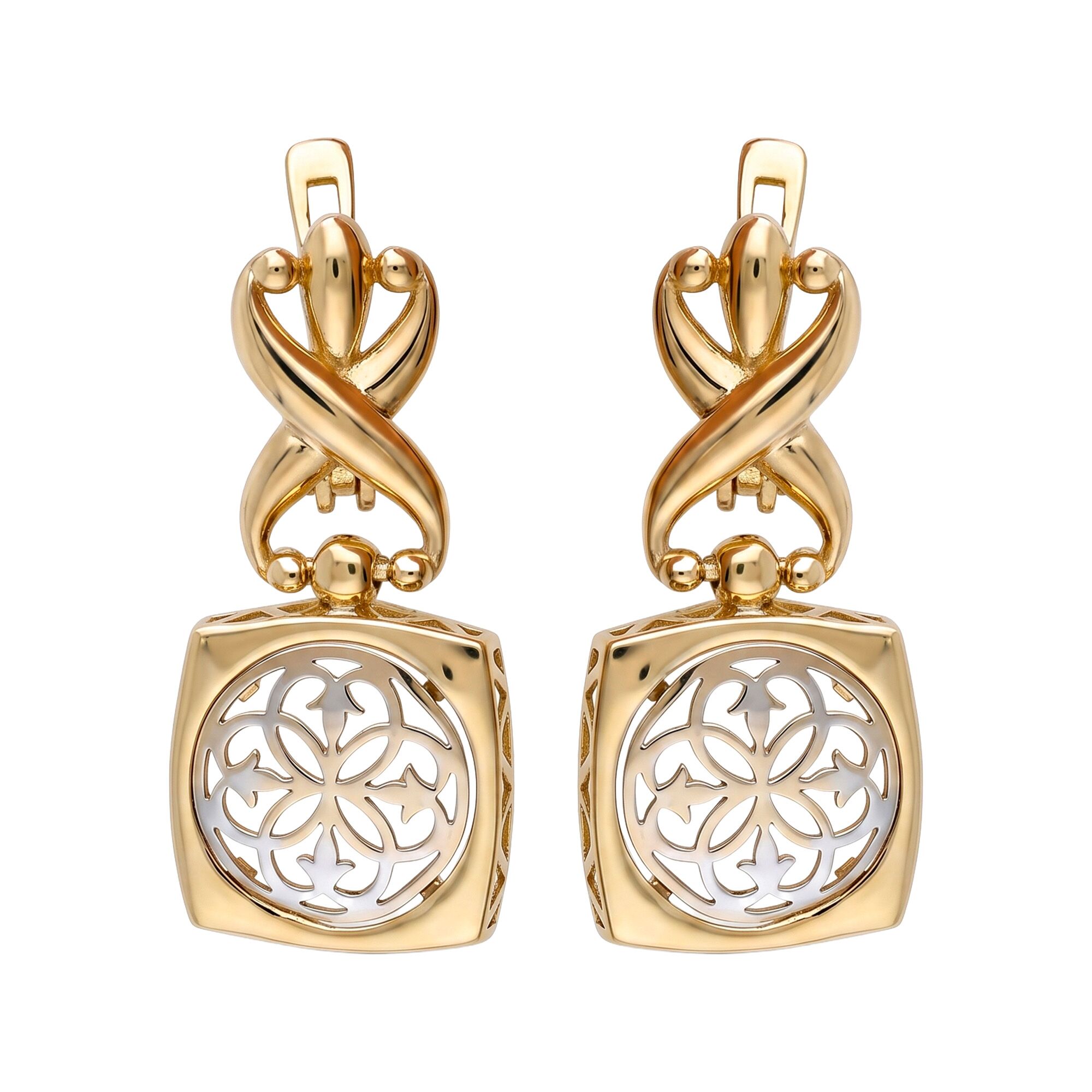 Серьги, золото, 585, 6.32г, 65421 | GoldMarket.kz