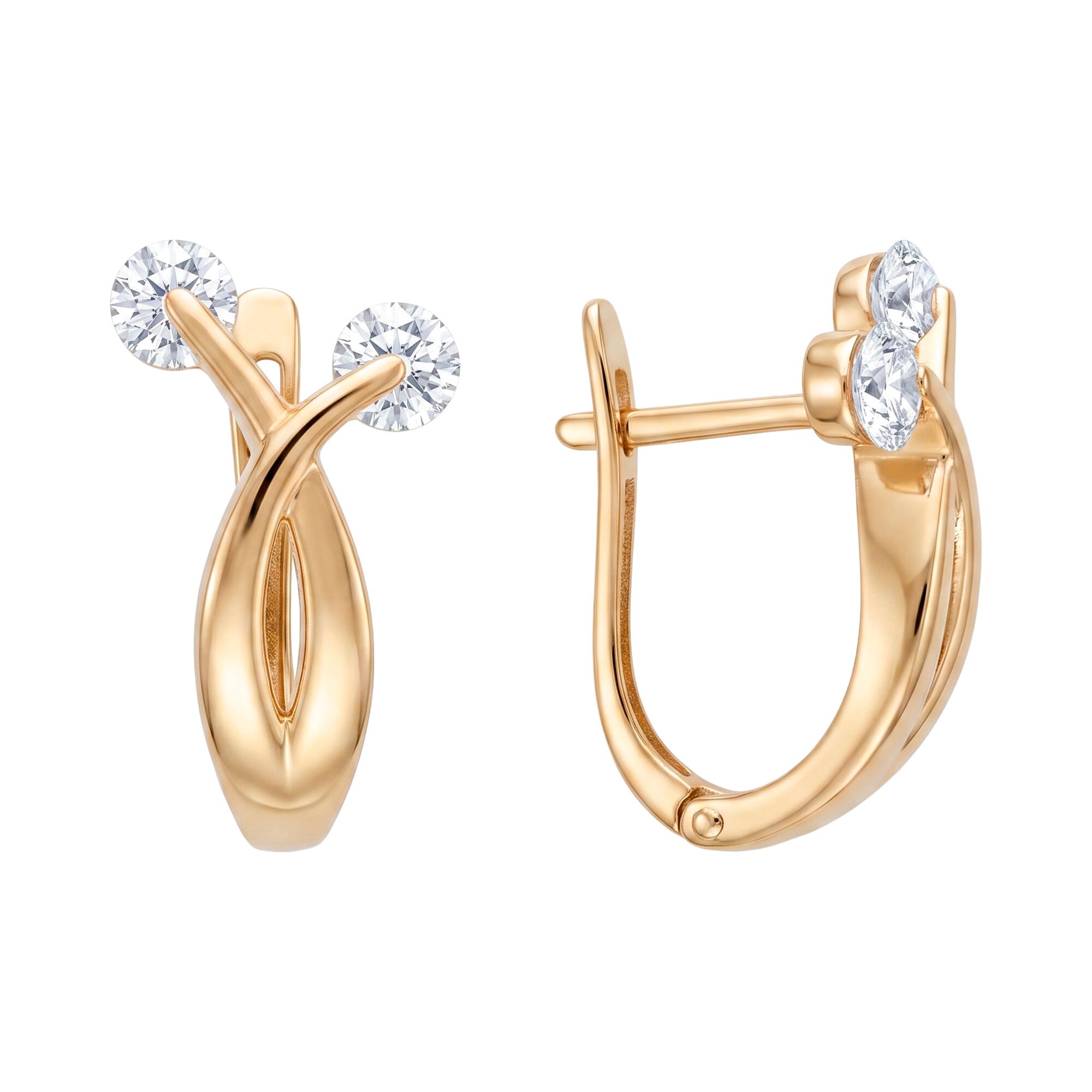 Серьги, золото, 585, 3.62г, 65440, изображение 2 | GoldMarket.kz