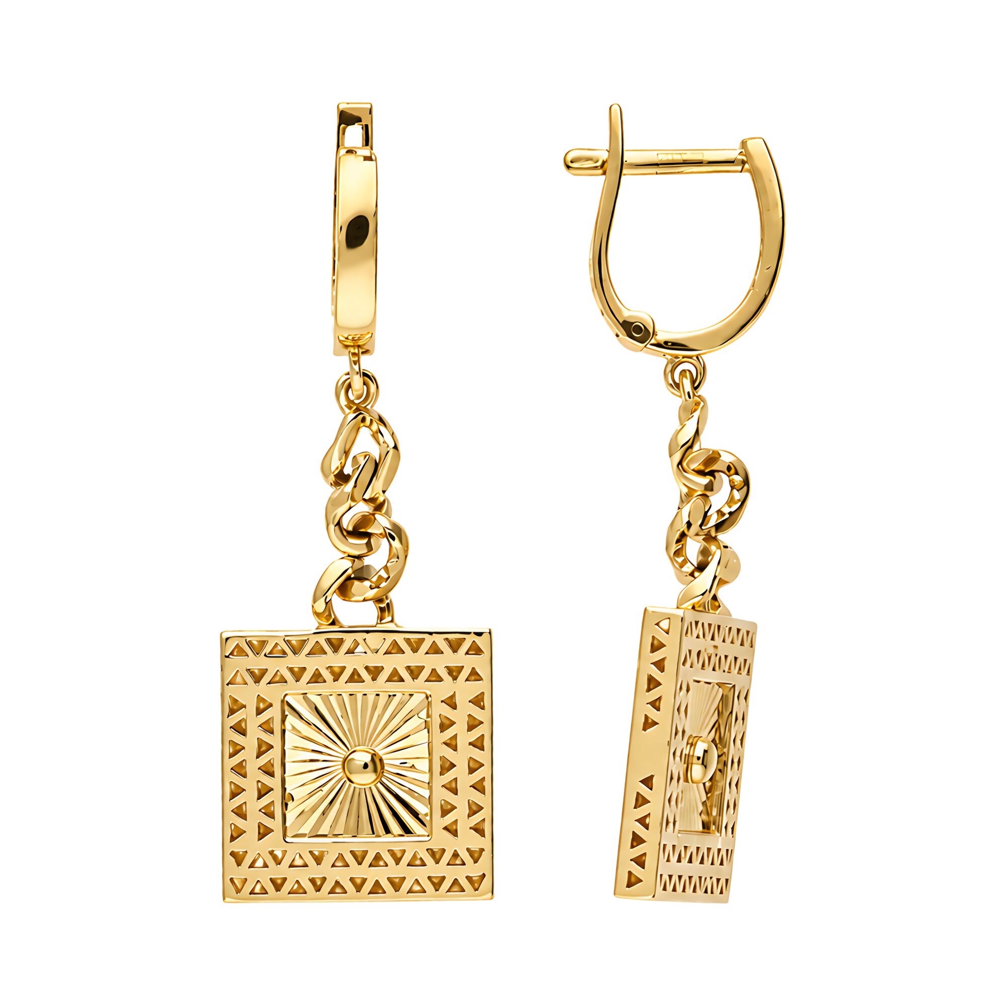 Серьги, золото, 585, 9.82г, 63265, изображение 2 | GoldMarket.kz