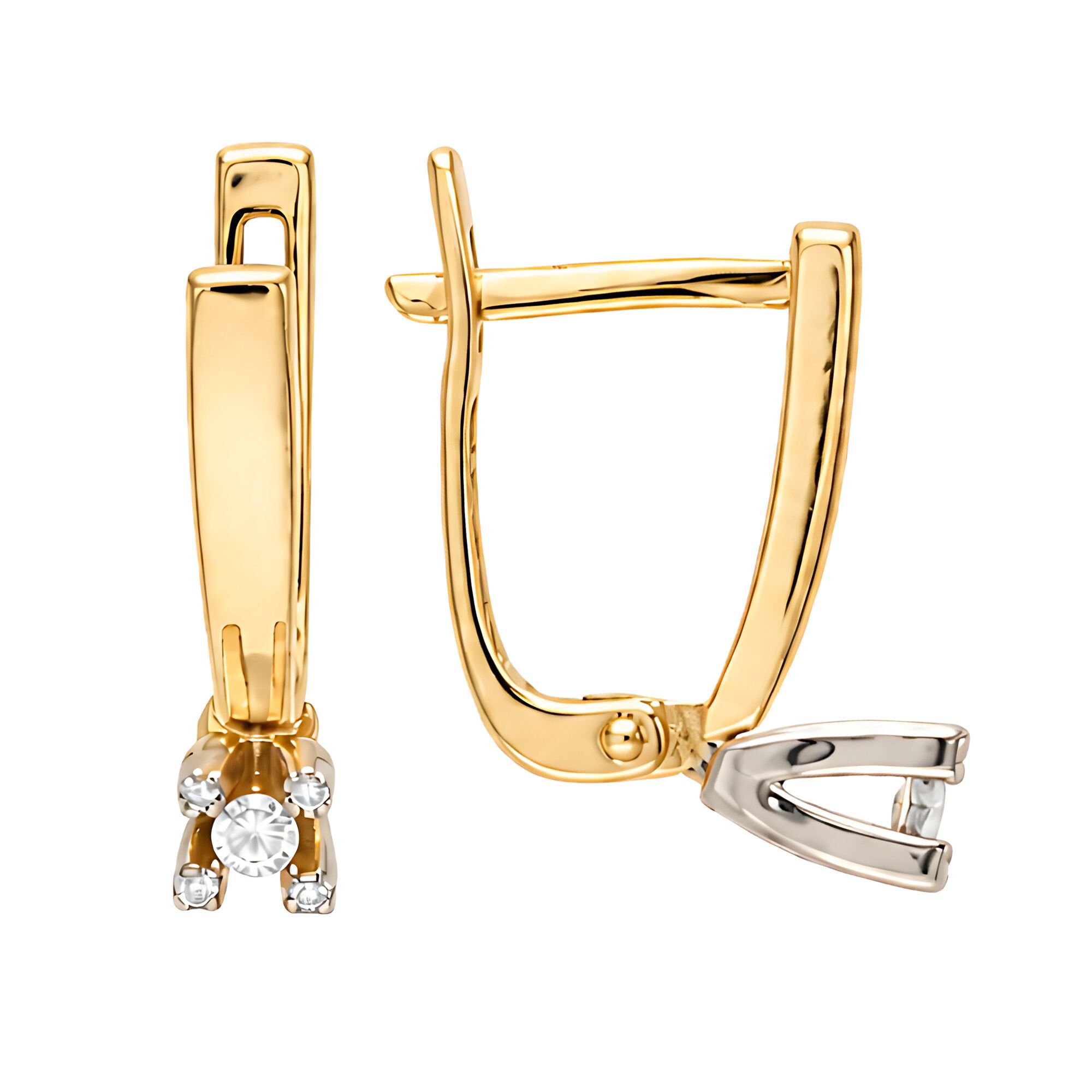 Серьги, золото, 585, 3.11г, 63338, изображение 2 | GoldMarket.kz