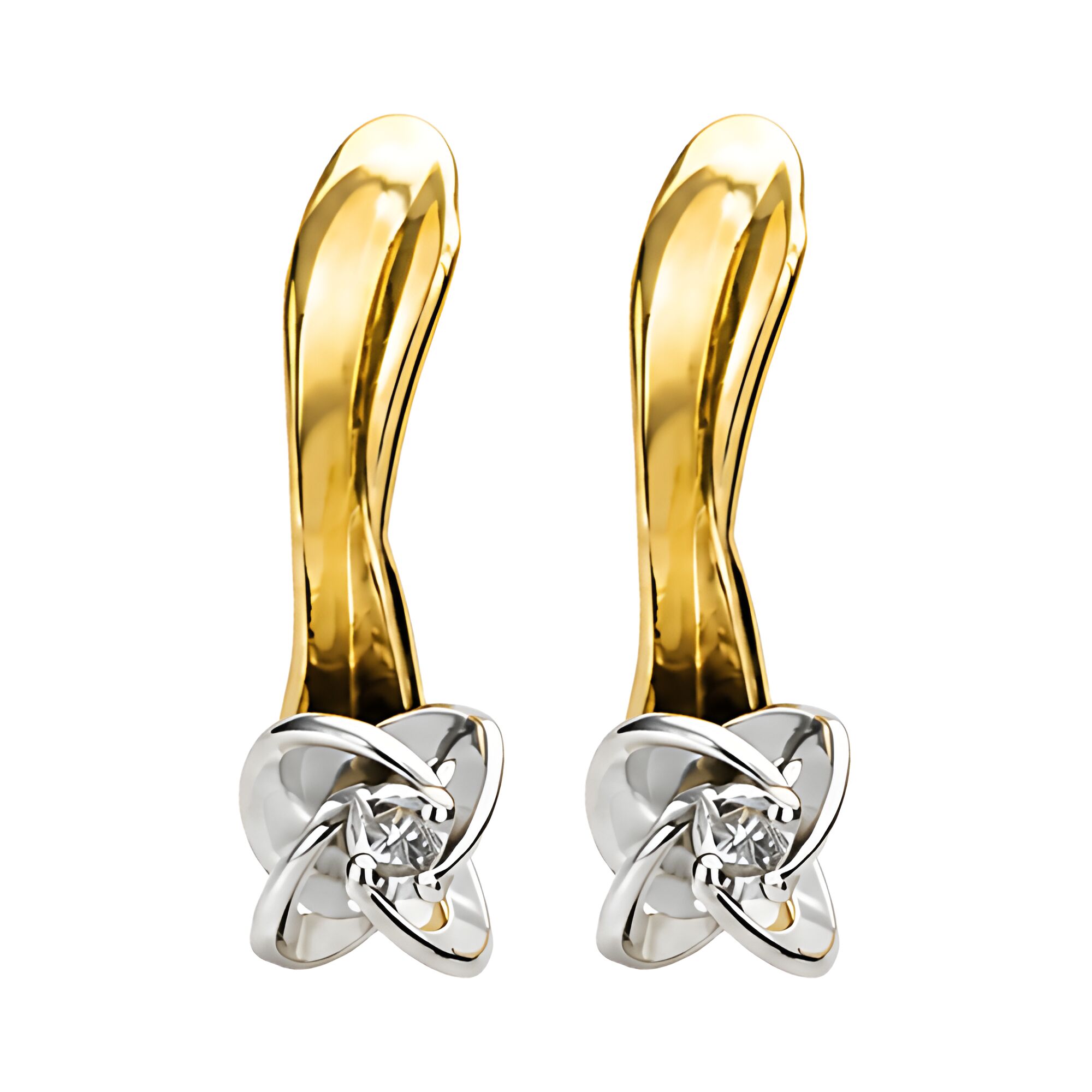 Серьги, золото, 585, 3.65г, 63340 | GoldMarket.kz