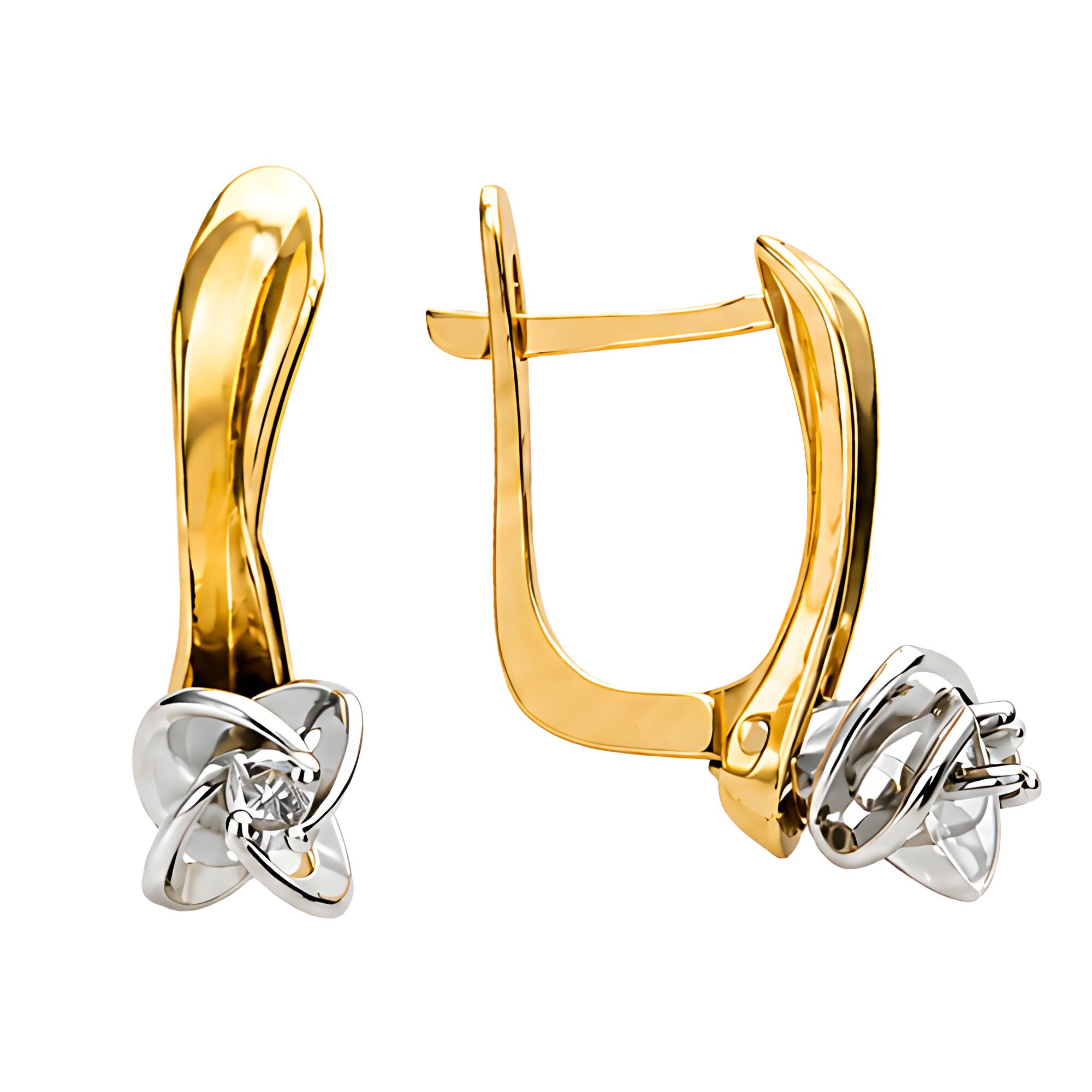 Серьги, золото, 585, 3.65г, 63340, изображение 2 | GoldMarket.kz