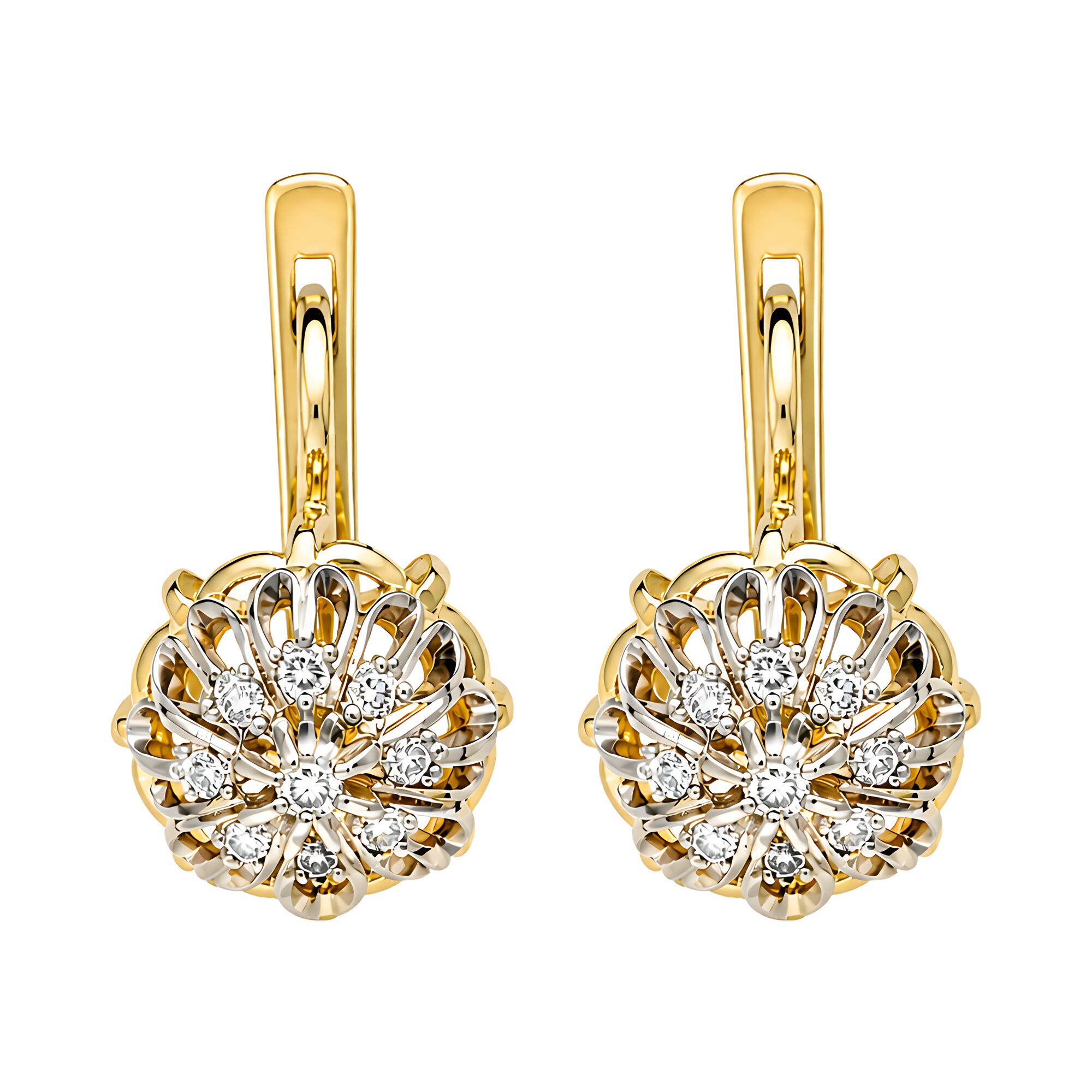 Серьги, золото, 585, 6.02г, 64423 | GoldMarket.kz