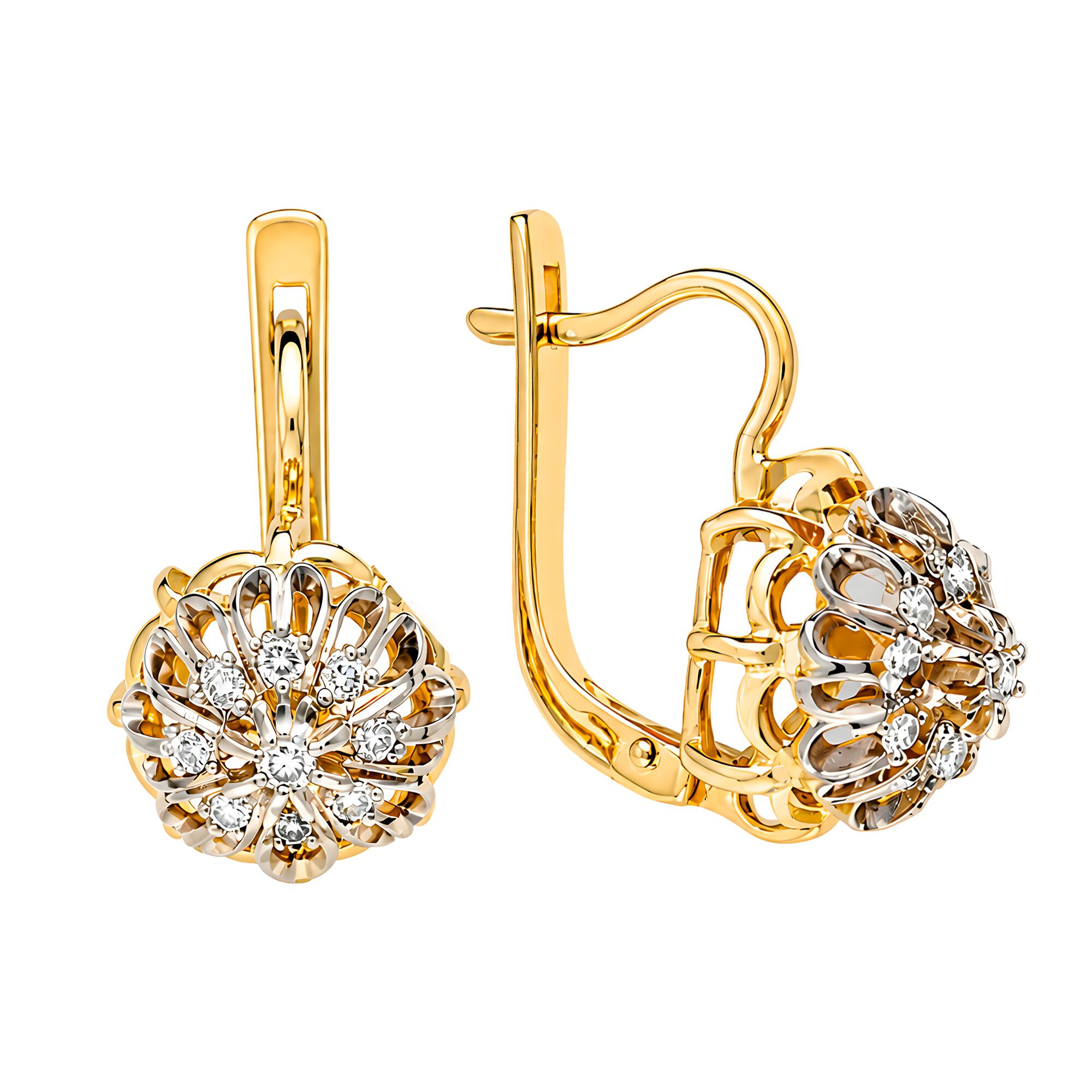 Серьги, золото, 585, 6.02г, 64423, изображение 2 | GoldMarket.kz