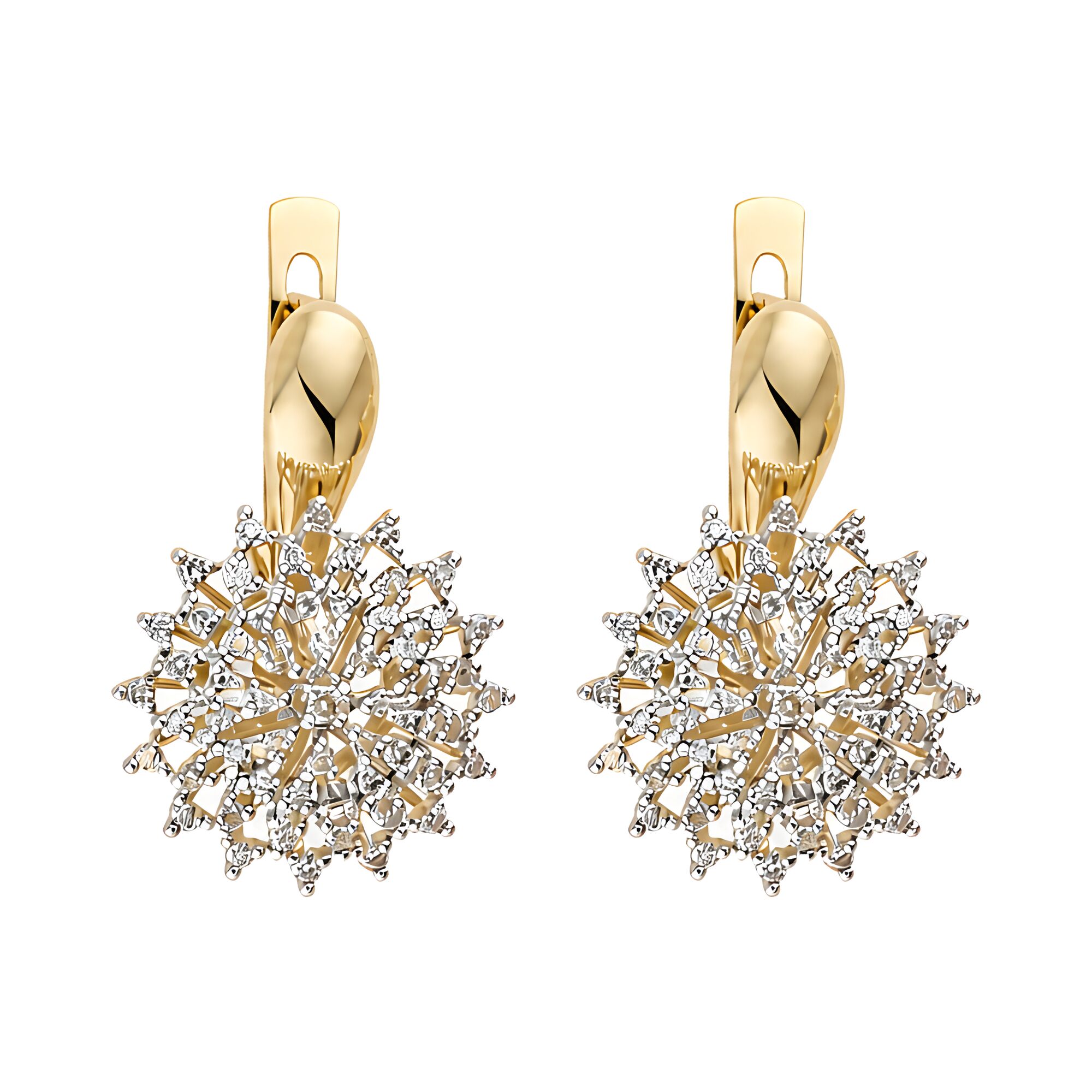 Серьги, золото, 585, 6.35г, 64429 | GoldMarket.kz