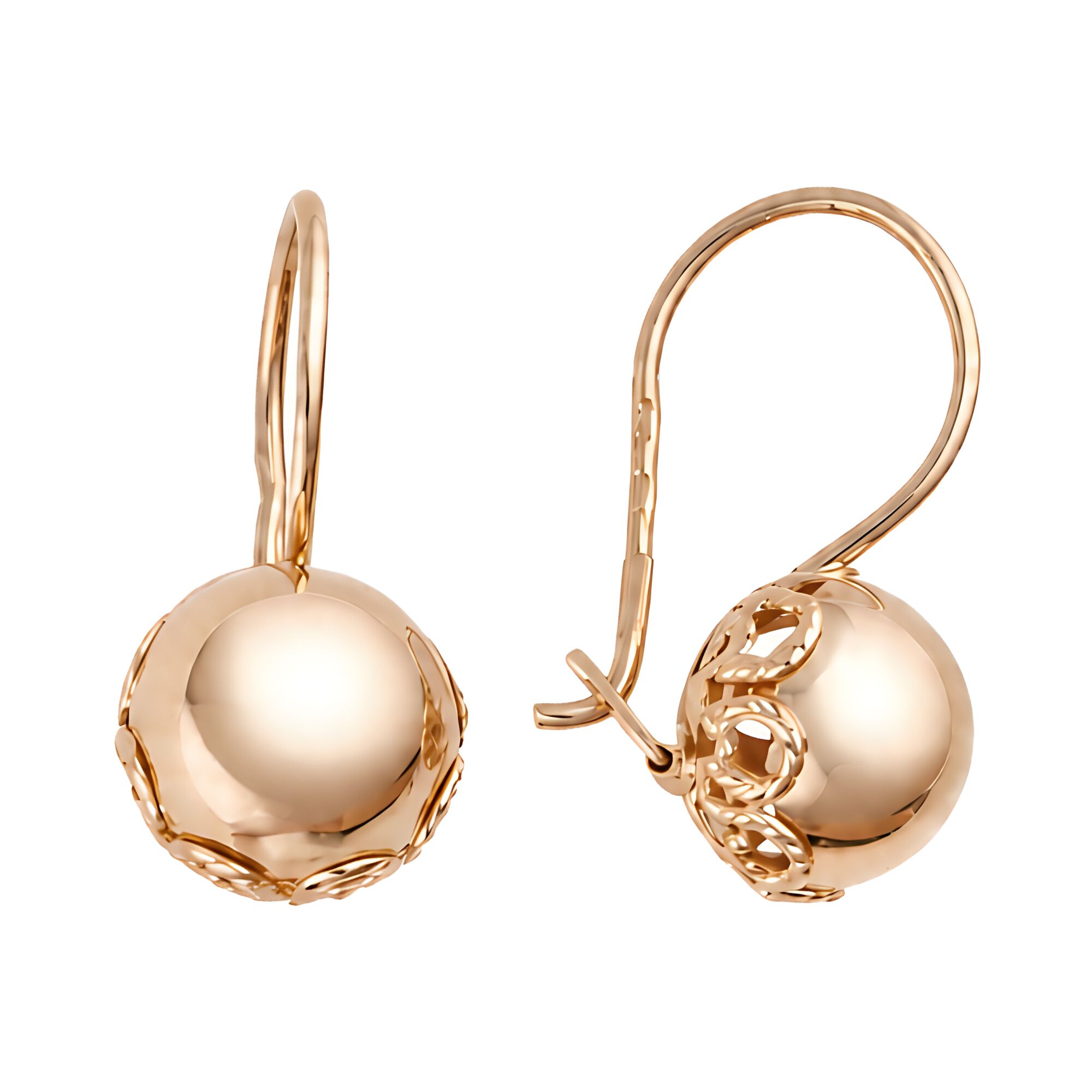 Серьги, золото, 585, 1.34г, 64486, изображение 2 | GoldMarket.kz