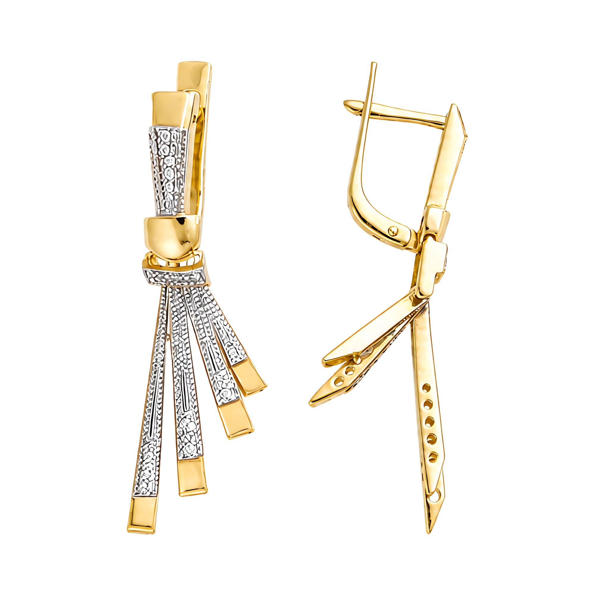 Серьги, золото, 585, 8.94г, 64874, изображение 2 | GoldMarket.kz