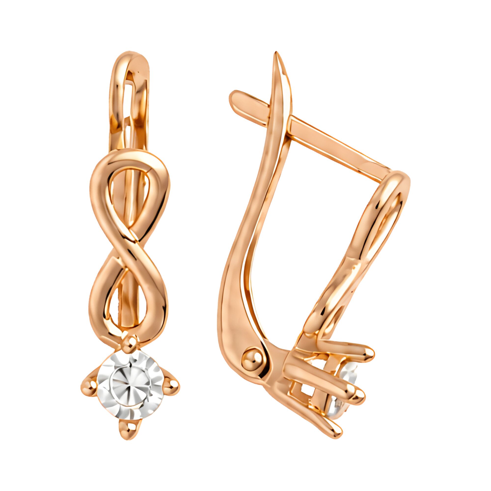 Серьги, золото, 585, 1.49г, 64886, изображение 2 | GoldMarket.kz