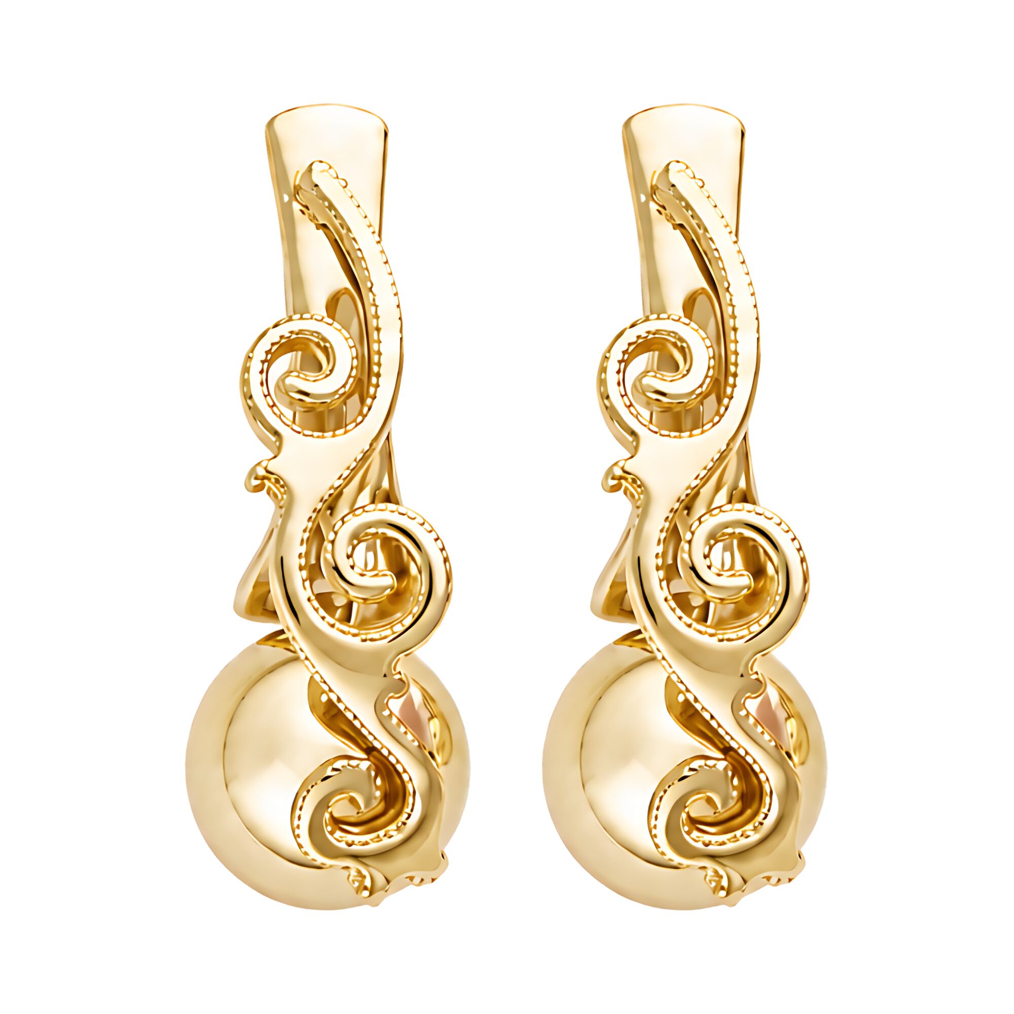 Серьги, золото, 585, 8.08г, 64904 | GoldMarket.kz