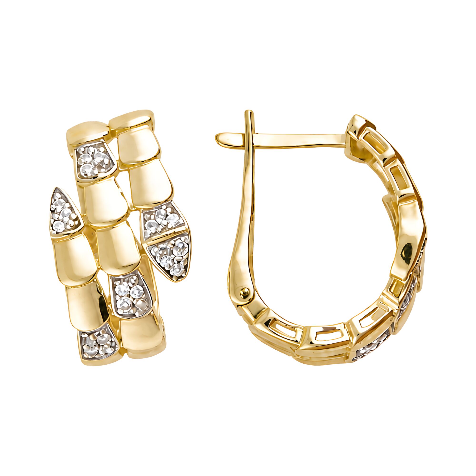 Серьги, золото, 585, 5.78г, 64909, изображение 2 | GoldMarket.kz