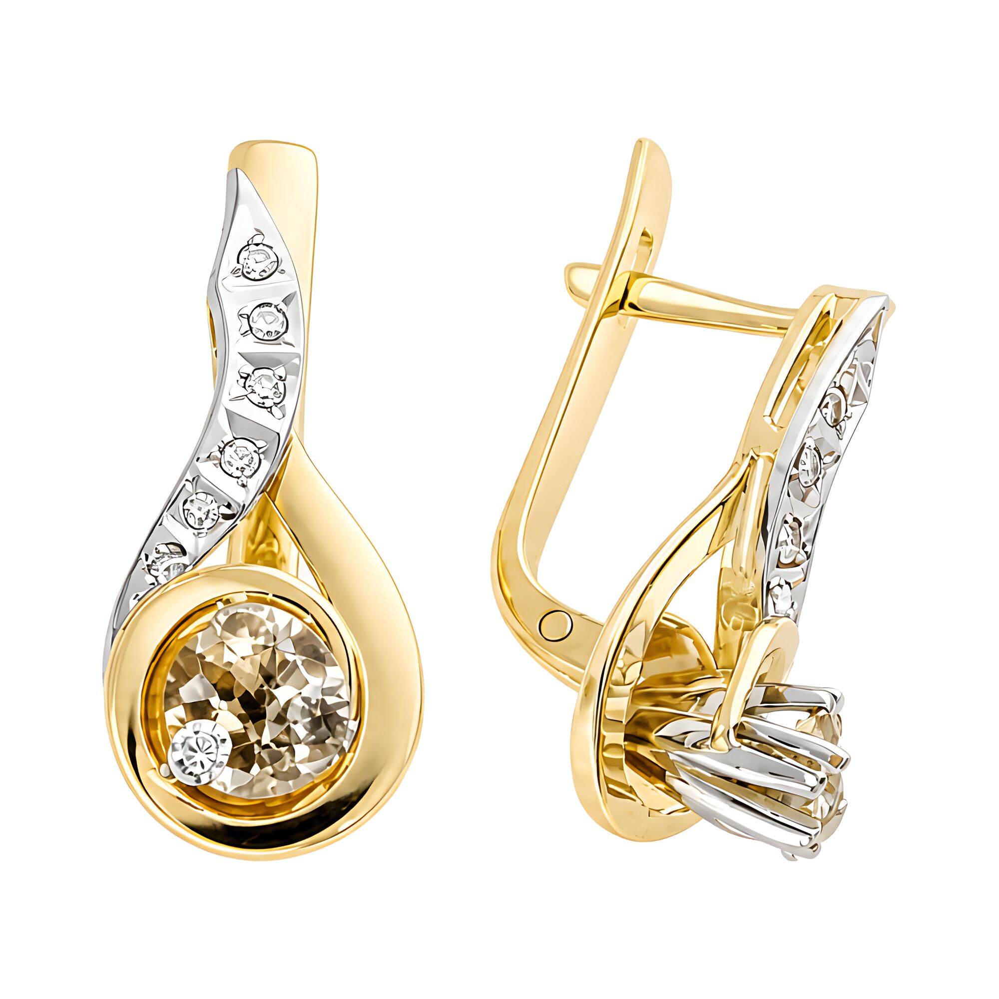 Серьги, золото, 585, 5.06г, 65041, изображение 2 | GoldMarket.kz