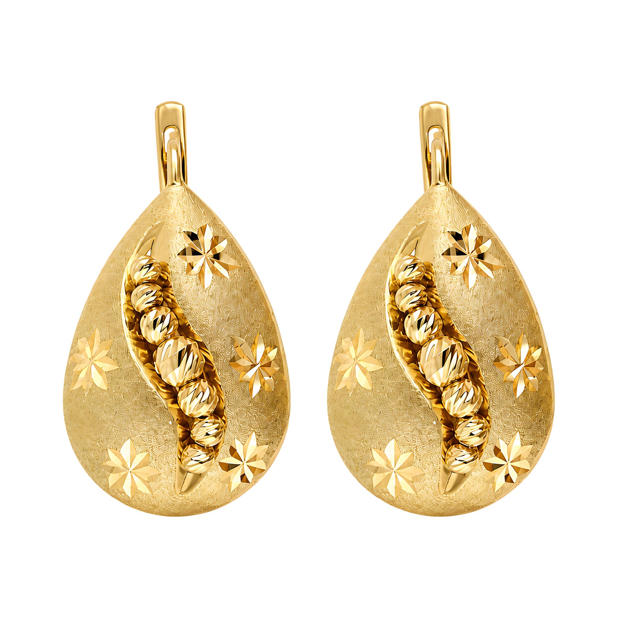 Серьги, золото, 585, 6.43г, 65048 | GoldMarket.kz