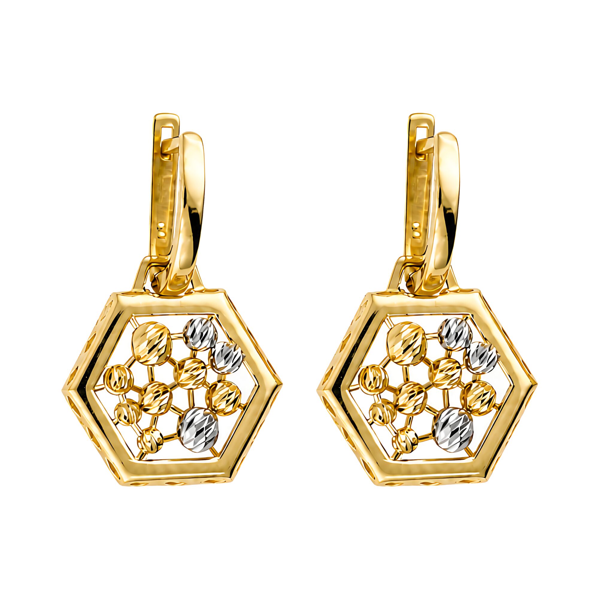 Серьги, золото, 585, 6.64г, 65092 | GoldMarket.kz
