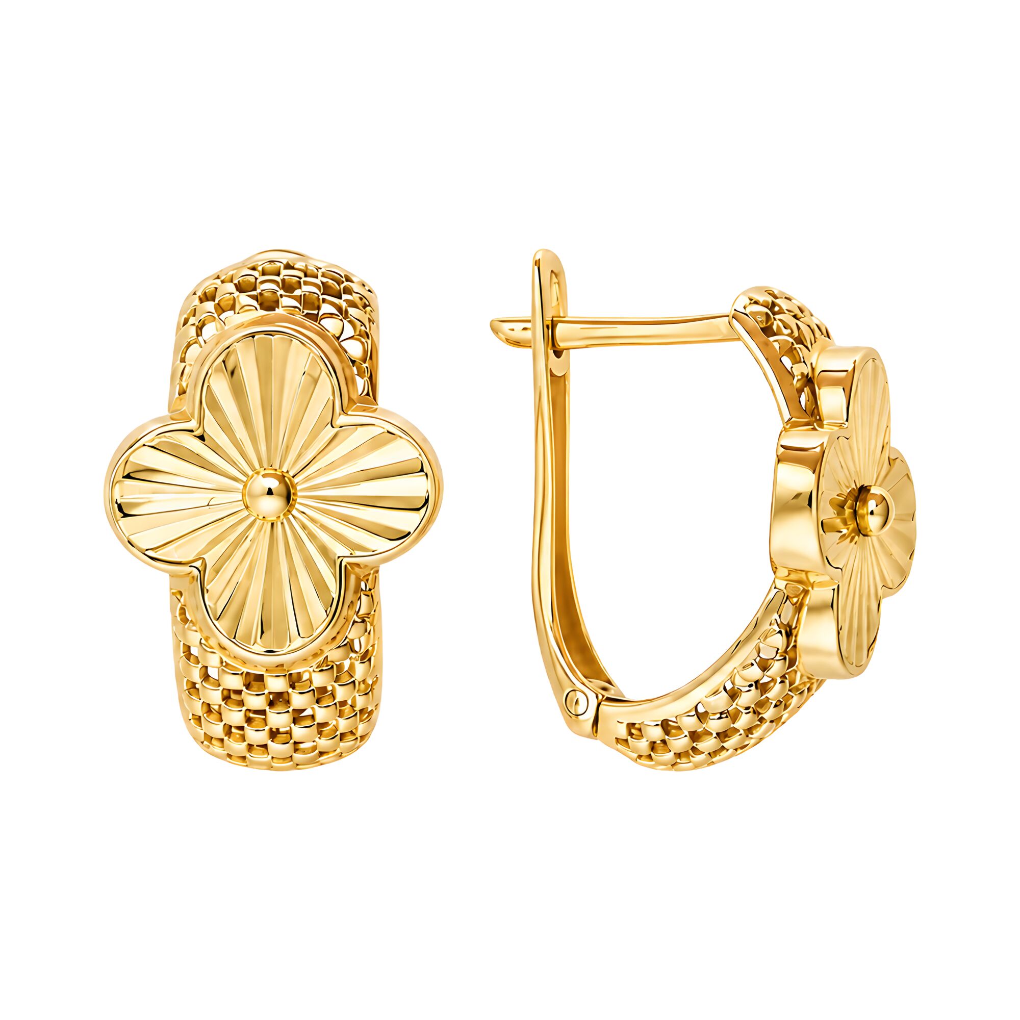 Серьги, золото, 585, 4.3г, 65296, изображение 2 | GoldMarket.kz