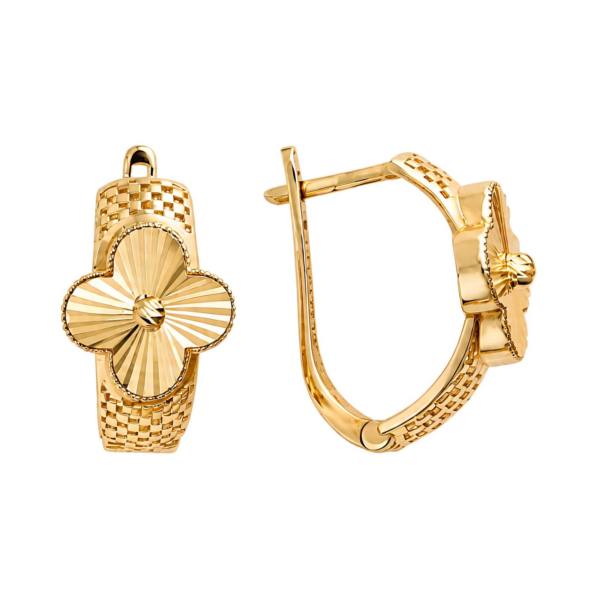 Серьги, золото, 585, 4.98г, 65305, изображение 2 | GoldMarket.kz