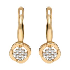 Серьги, золото, 585, 3.61г, 62040 | GoldMarket.kz