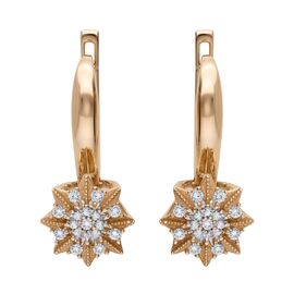 Серьги, золото, 585, 3.85г, 62901 | GoldMarket.kz