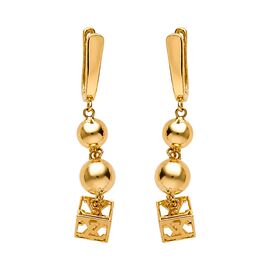 Серьги, золото, 585, 4.98г, 52251 | GoldMarket.kz