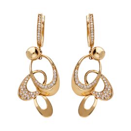 Серьги, золото, 585, 8.68г, 62254 | GoldMarket.kz