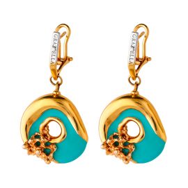 Серьги, золото, 585, 7.63г, 62259 | GoldMarket.kz
