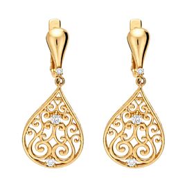 Серьги, золото, 585, 4.95г, 63091 | GoldMarket.kz