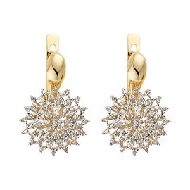 Серьги, золото, 585, 6.35г, 64429 | GoldMarket.kz