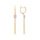 Серьги, золото, 585, 4.74г, 54137, изображение 2 | GoldMarket.kz