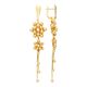 Серьги, золото, 585, 6.77г, 60014, изображение 2 | GoldMarket.kz