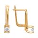 Серьги, золото, 585, 3.28г, 60131, изображение 2 | GoldMarket.kz