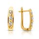 Серьги, золото, 585, 3.55г, 60295, изображение 2 | GoldMarket.kz