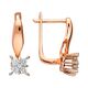 Серьги, золото, 585, 3.6г, 62664, изображение 2 | GoldMarket.kz