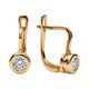 Серьги, золото, 585, 1.26г, 62873, изображение 2 | GoldMarket.kz