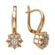 Серьги, золото, 585, 3.85г, 62901, изображение 2 | GoldMarket.kz