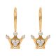 Серьги, золото, 585, 1.2г, 62983 | GoldMarket.kz