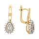 Серьги, золото, 585, 4.69г, 63042, изображение 2 | GoldMarket.kz