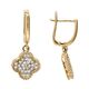 Серьги, золото, 585, 3.72г, 63063, изображение 2 | GoldMarket.kz